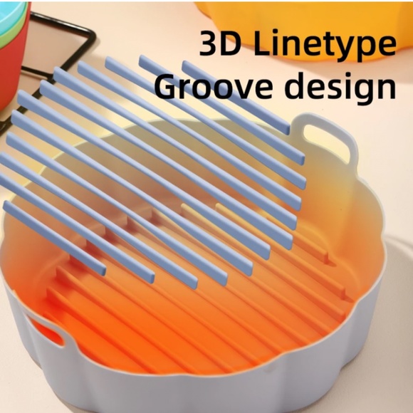 Factory wholesale 6.5/7.5inches Sustainable Nonstick Air fryer Pot liners Baking - Picture 2 of 4